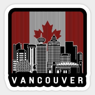 Vancouver Canada Skyline Flag Sticker